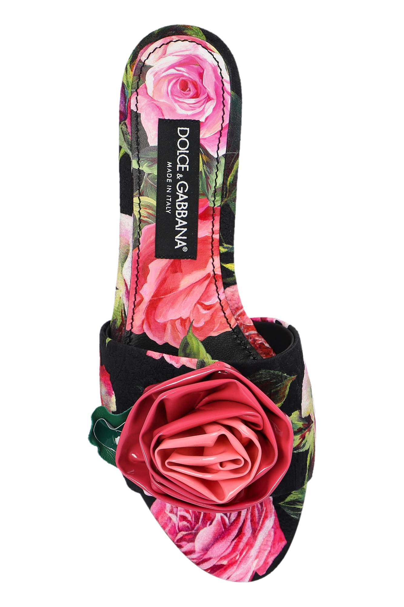 Dolce & Gabbana PINK FLORAL MOTIF SLIDES スライドサンダル Pink Floral motif slides Dolce & Gabbana - Vitkac AS